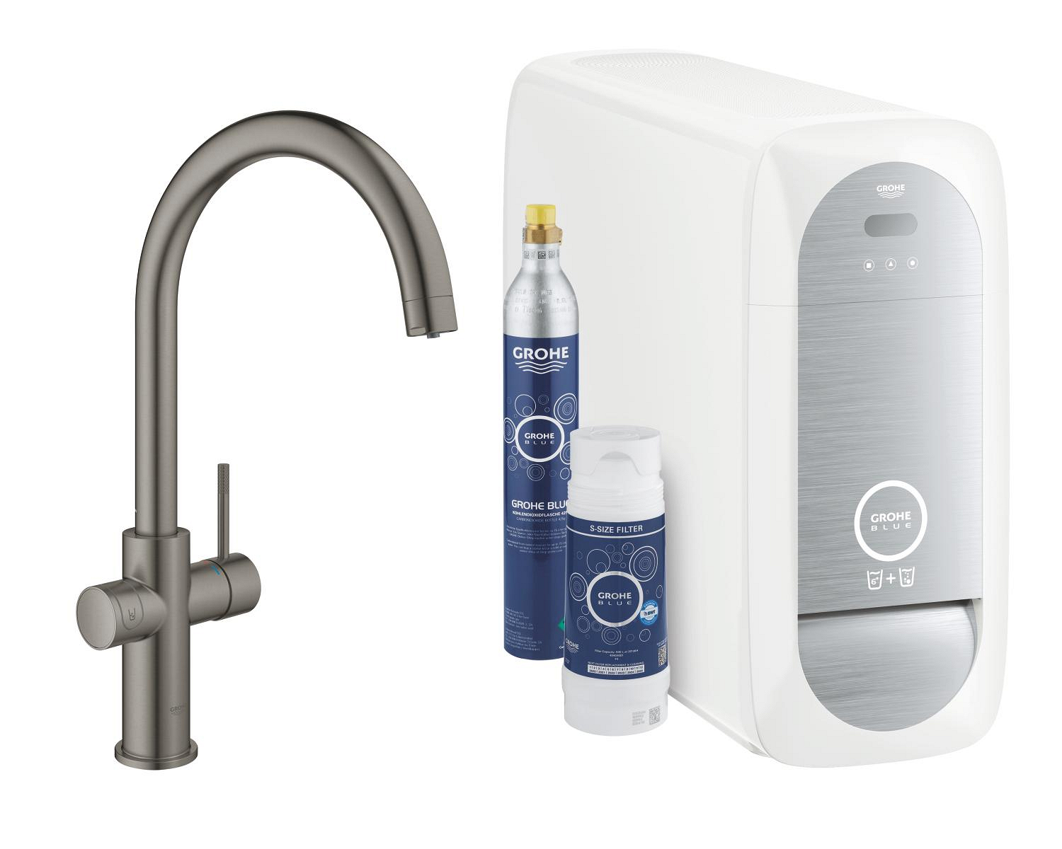 Baterie dřezová stojánková Grohe Blue Home s chladícím zařízením a filtrací