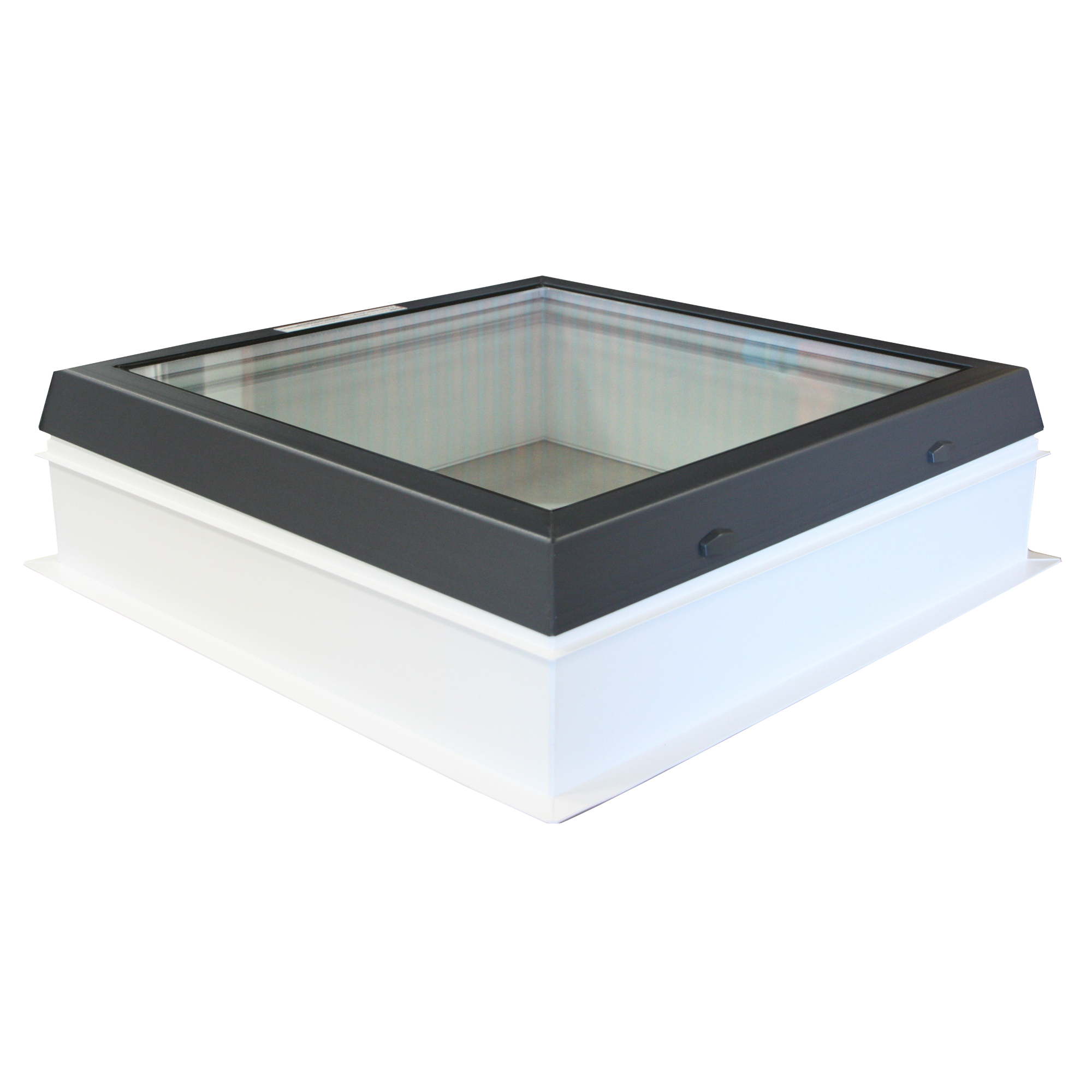 Světlík plochý fixní DEKLIGHT BOX ACG/G/RAL 7016 FIX dvojsklo manžeta 15 cm 60×60 cm DEK