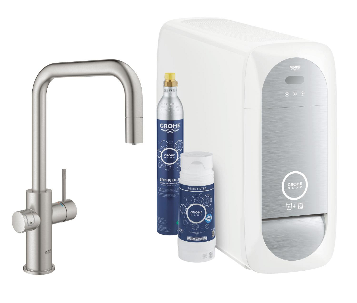 Baterie dřezová stojánková Grohe Blue Home s chladícím zařízením a filtrací
