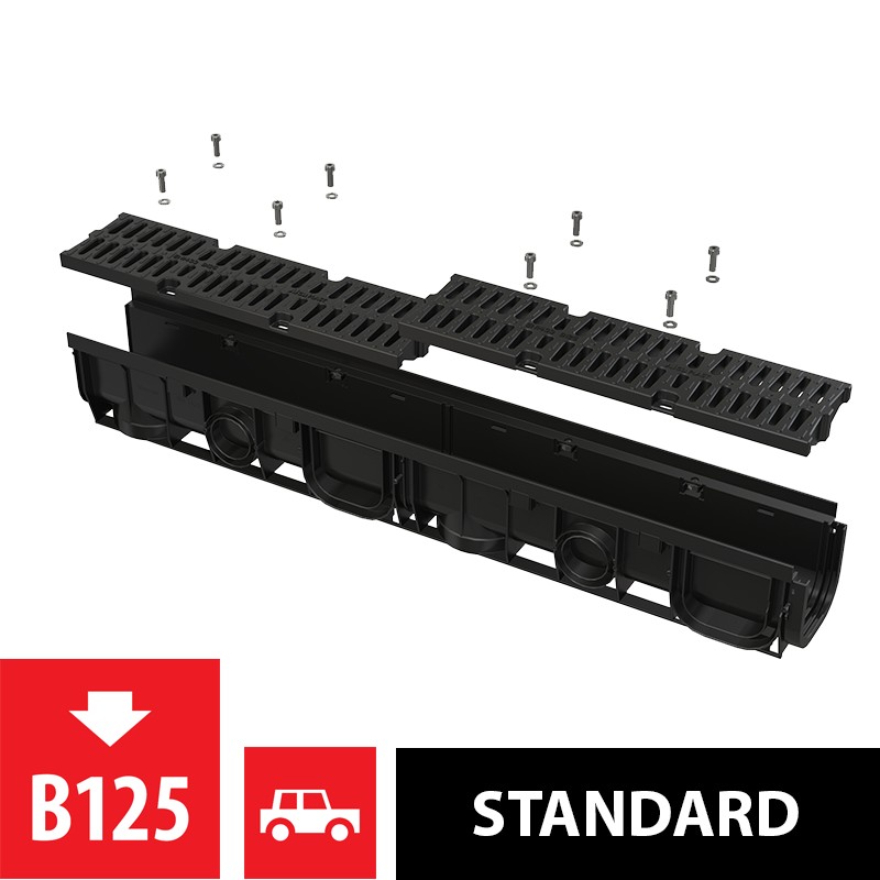 Žlab venkovní Alca AVZ104-R402 s plastovým rámem