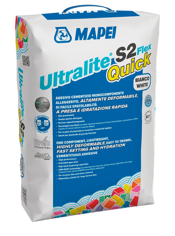 Lepidlo cementové C2FE S2 Mapei Ultralite S2 FLEX QUICK 15 kg Mapei