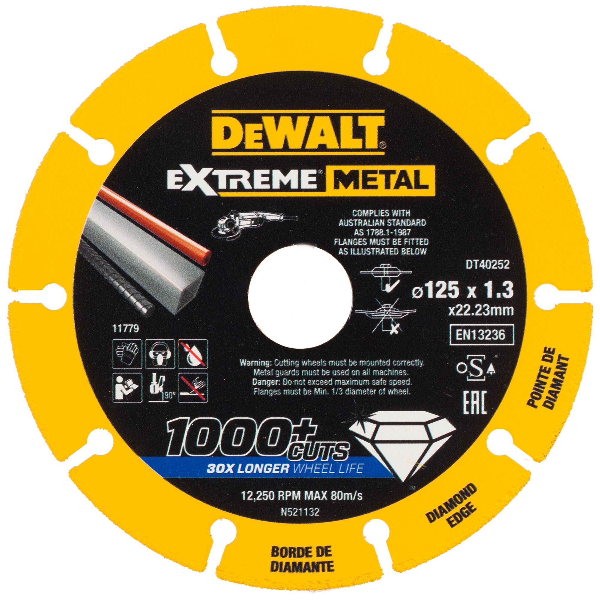 Kotouč řezný DIA DeWALT DT40252 125×22