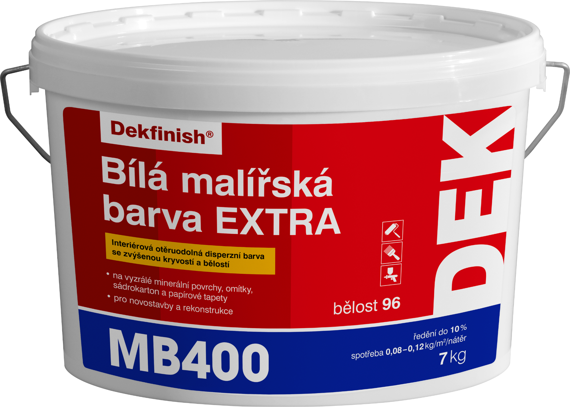 Malba interiérová DEK MB400 EXTRA bílá 7 kg DEK