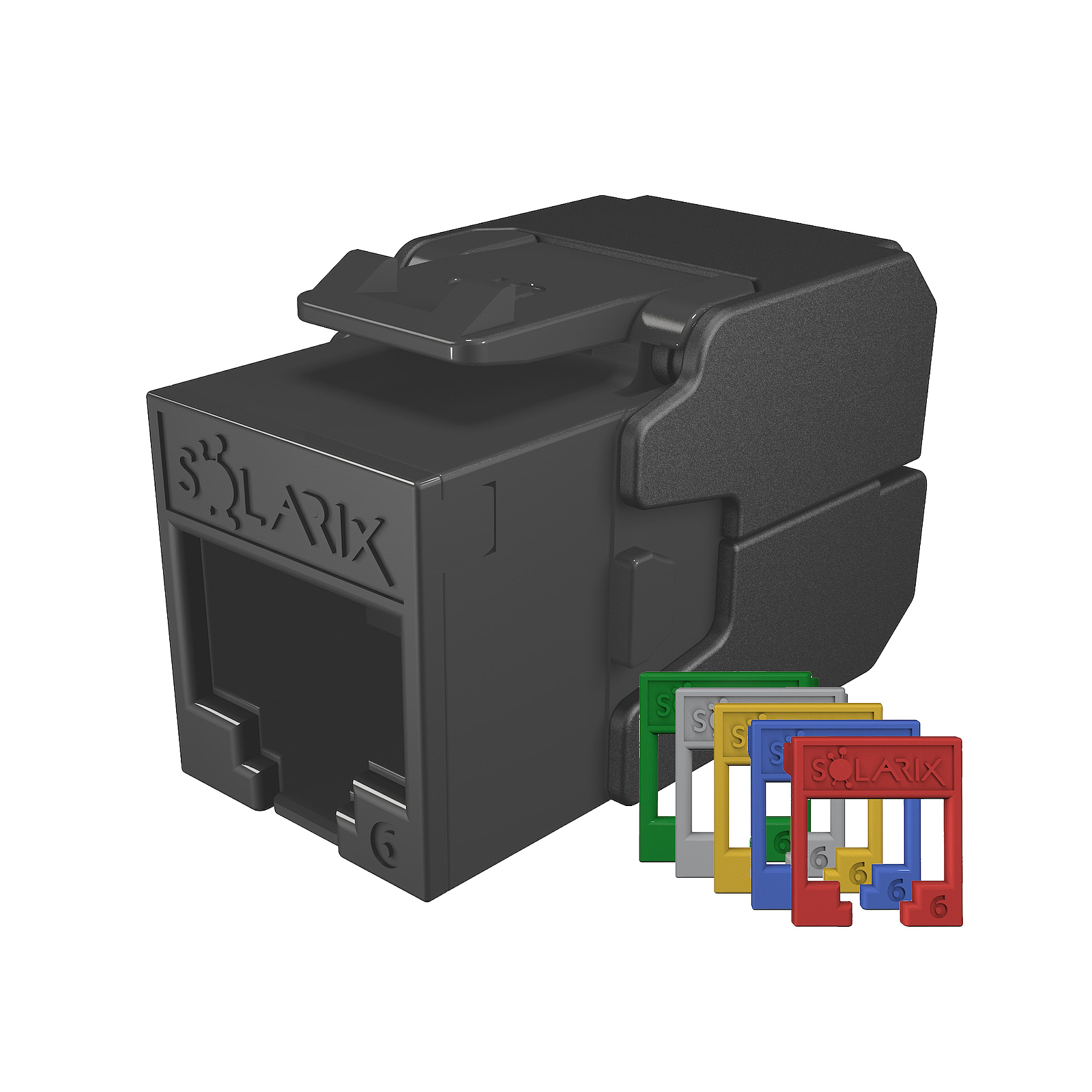 Keystone RJ45 Solarix CAT6A UTP samořezný RAL barevné moduly Solarix