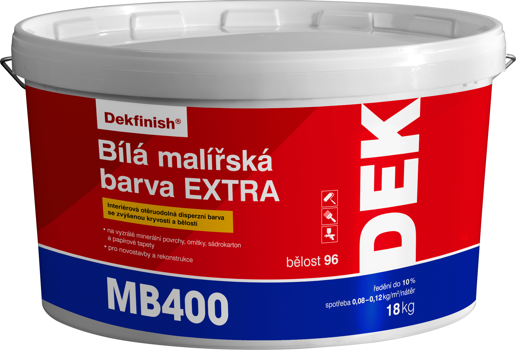 Malba interiérová DEK MB400 EXTRA bílá 18 kg DEK
