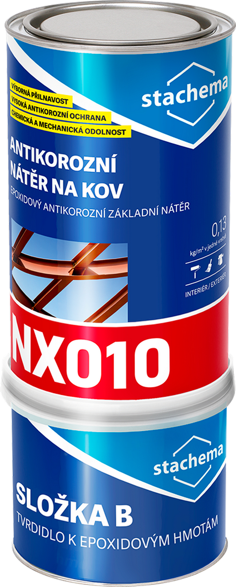 Nátěr základní antikorozní Stachema NX010 bílý 10 kg Stachema