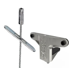 Závěs spodní rohový Gripple Duct Trapeze 2 průchozí kotva 5 m Gripple