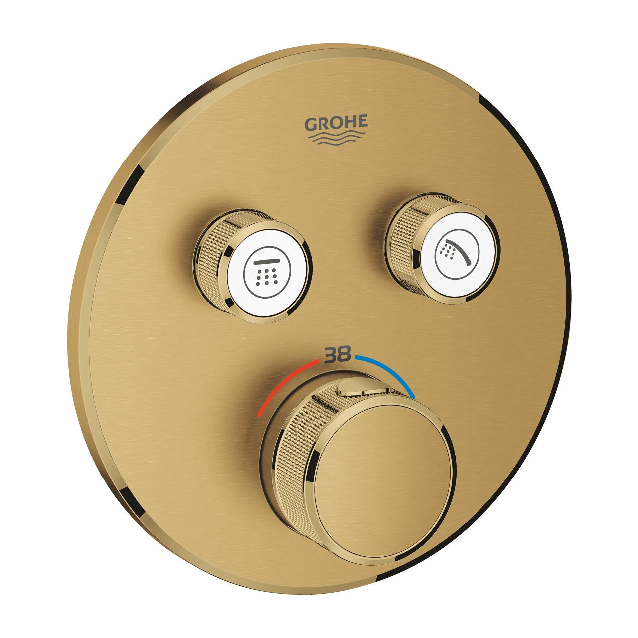 Díl nadomítkový Grohe Grohtherm SmartControl s 2 ventily kartáčovaný Cool Sunrise 29119GN0 GROHE