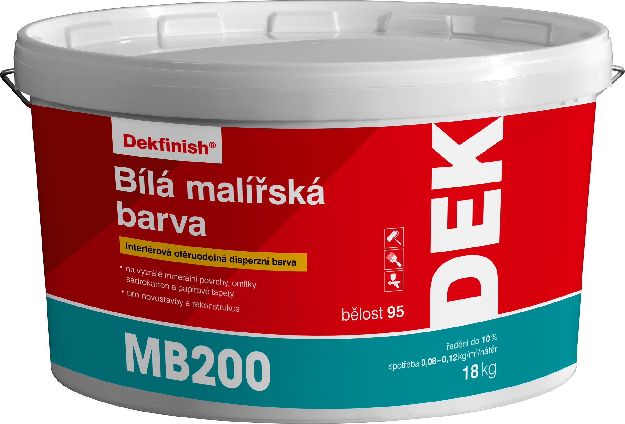 Malba interiérová DEK MB200 bílá 18 kg DEK