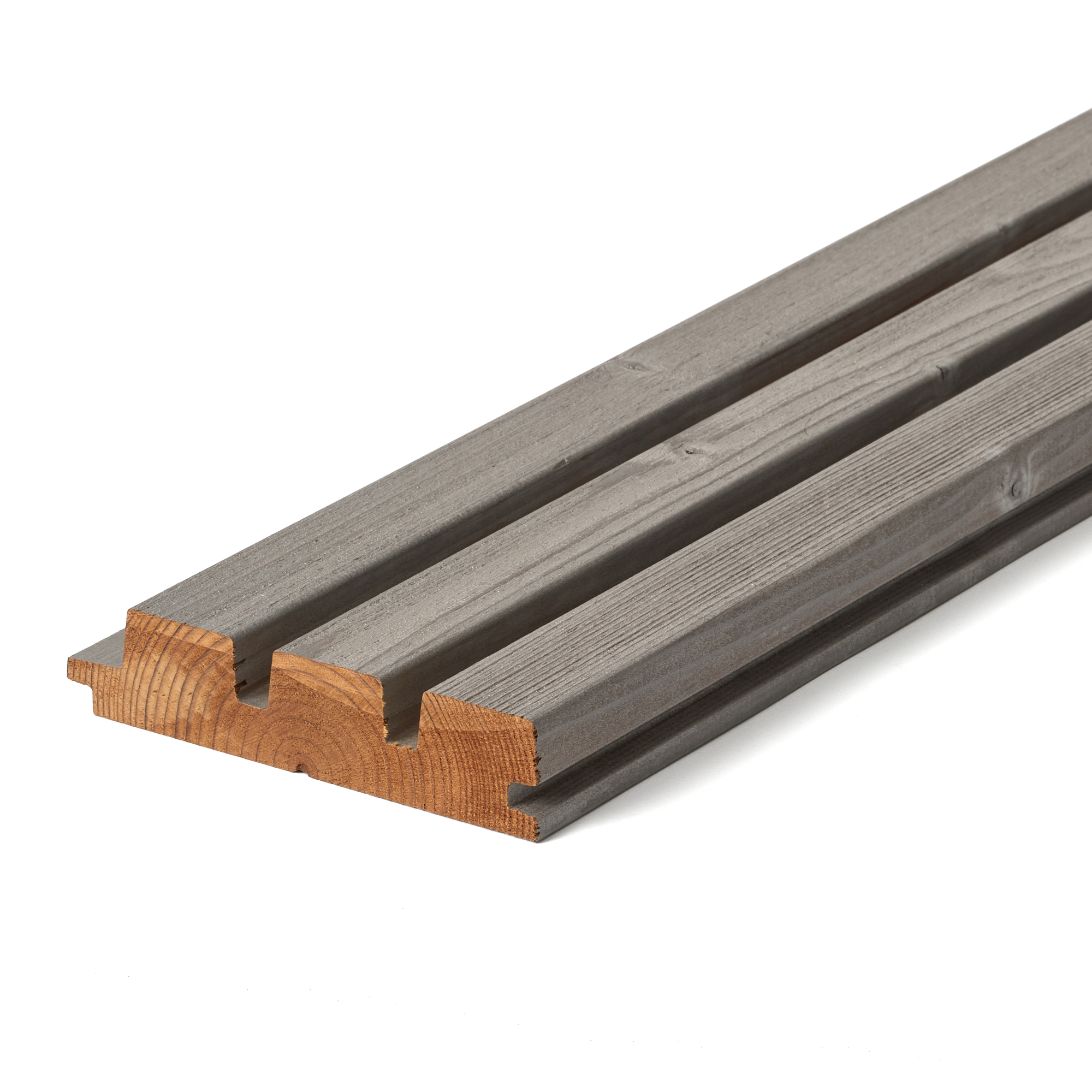 Palubka obkladová kartáčovaná pero+drážka Thermowood Luna Arctic Triple Shadow smrk 32×140×4 200 mm